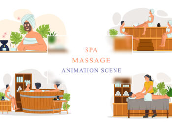 VideoHive Spa And Massage Service Animation Scene 43066731