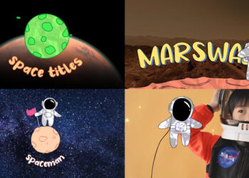 VideoHive Space And Spaceman Titles for After Effects 46212228