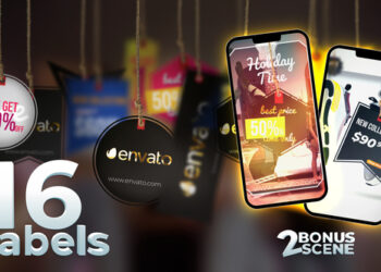 VideoHive Swinging Tags 37105746