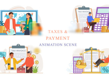 VideoHive Taxes and Payment Animation Scene 43066864