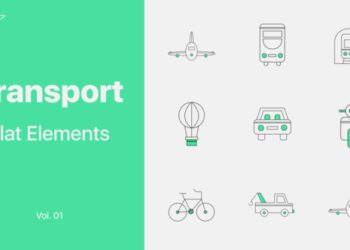 VideoHive Transport Icons Vol. 01 46027159
