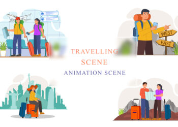 VideoHive Travelling Animation Scene 43067247