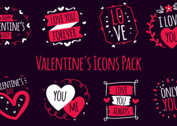 VideoHive Valentine's Icons Pack V2 43226496