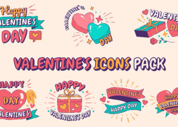 VideoHive Valentine's Icons Pack V3 43335084
