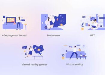 VideoHive Virtual Reality - Blue Flat Concept 43648597