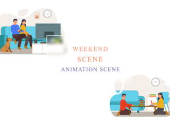 VideoHive Weekend Animation Scene 43067333