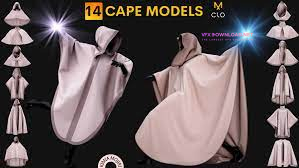 Artstation – 14 Cape Models (Male / Female) – Marvelous Designer / CLO3D PROJECTS+OBJ+FBX