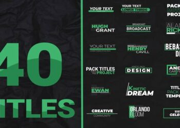 VideoHive 40 Titles Pack 4k 47360903