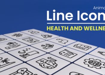 VideoHive 50 Animated Health and Wellness Line Icons 46888002