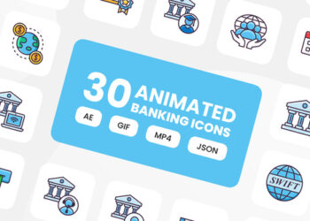 VideoHive Animated Banking Icons 42945393