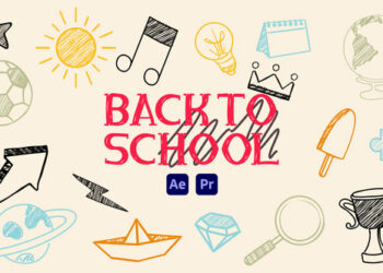 VideoHive Back to School Scribble Icons 47641455