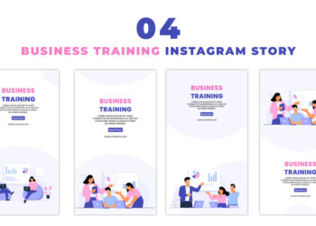 VideoHive Business Training Flat Character Animated Instagram Story 47395044