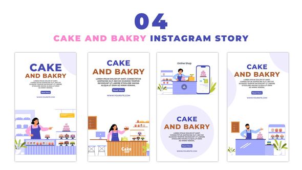 VideoHive Cake and Bakery Shop Premium Vector Instagram Story 47440760