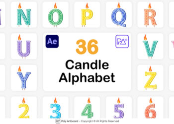 VideoHive Candle Alphabet For After Effects 47343970
