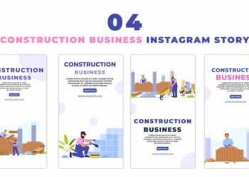 VideoHive Construction Business and Labors Premium Character Instagram Story 47440599