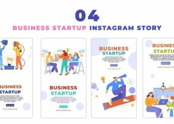 VideoHive Creative Business Startup Flat Character Instagram Story 47441312