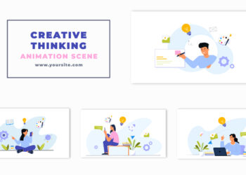 VideoHive Creative Thinking Character Animation Scene 47280210