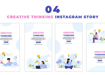 VideoHive Creative Thinking Flat Character Instagram Story 47395666