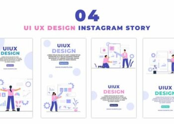 VideoHive Creative UI UX Design Flat Character Instagram Story 47440879