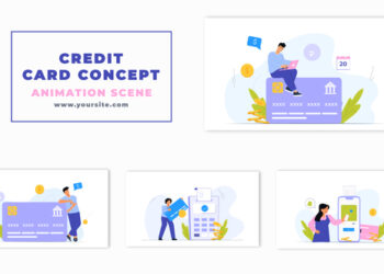 VideoHive Credit Card Payment Vector Animation Scene 47262179