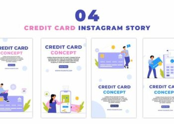 VideoHive Credit Card Using Flat Character Instagram Story 47439961