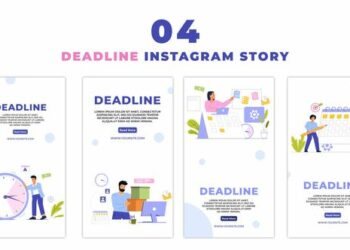 VideoHive Deadline Flat Vector Instagram Story 47438709