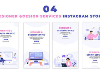 VideoHive Designer and Design Service Flat Characters Instagram Story 47395087