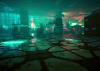 VideoHive Dimly Lit Asian Bar with Neon Lights Shining Brightly 47592481