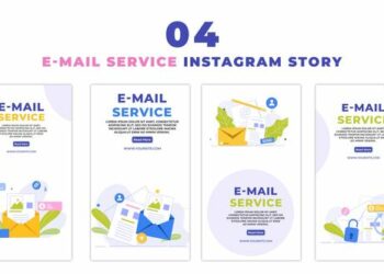 VideoHive E-Mail Service Concept 2D Character Instagram Story 47438867