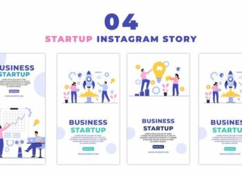 VideoHive Eye Catching Business Startup Flat Character Instagram Story 47440940