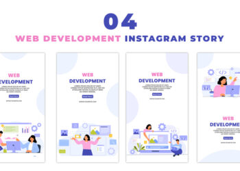 VideoHive Eye Catching Character of Web Development Instagram Story 47395435