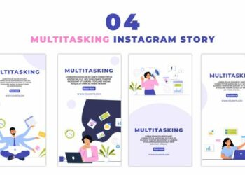 VideoHive Eye Catching Multitasking Employee Character Instagram Story 47440664