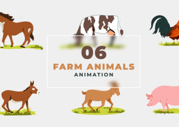 VideoHive Farm Animals Character Animation Scene 47389900