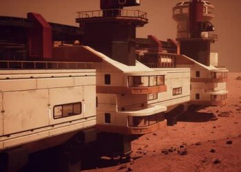 VideoHive Future of Space Exploration a Base on Mars 47592609