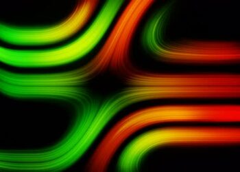 VideoHive Green And Yellow And Red Abstract Particle Motion Background Vj Loop In 4K 47574160