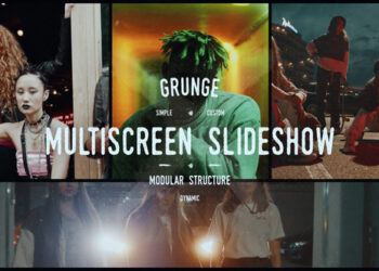VideoHive Grunge Grid Multiscreen Slideshow 47177471