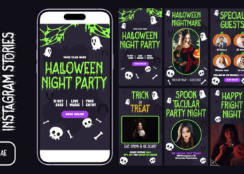 VideoHive Halloween Night Party Instagram Stories 47472533