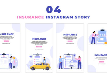 VideoHive Insurance Awareness Flat Character Instagram Story 47395345