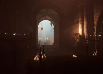 VideoHive Intriguing Atmosphere Dark Gothic Temple Candles 47592650