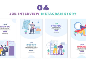 VideoHive Job Interview Character Instagram Story template 47393370