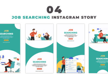 VideoHive Job Searching Vector Animation Instagram Story 47393295