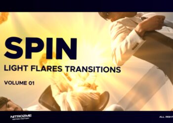 VideoHive Light Flares Spin Transitions Vol. 01 47223930