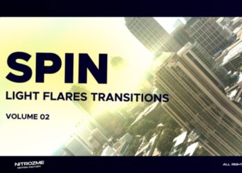 VideoHive Light Flares Spin Transitions Vol. 02 47223934
