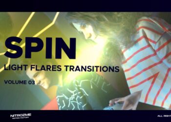 VideoHive Light Flares Spin Transitions Vol. 03 47223936