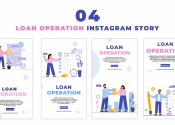 VideoHive Loan Operation Flat Vector Instagram Story 47441635