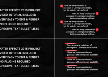 VideoHive Modern Text Bullet Lists 47416239