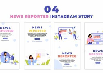 VideoHive News Reporter Premium Vector Animated Instagram Story 47438971