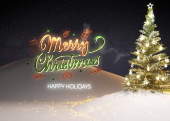 VideoHive Night Of Christmas Logo Reveal 41938609