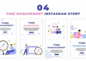 VideoHive Office Employee Time Management Instagram Story 47440025