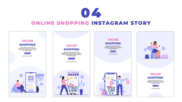 VideoHive Online Outfits Shopping Vector Instagram Story 47394988